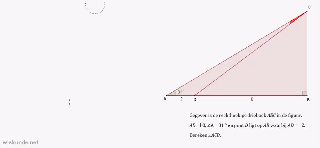 Berekeningen in driehoeken opgave 5