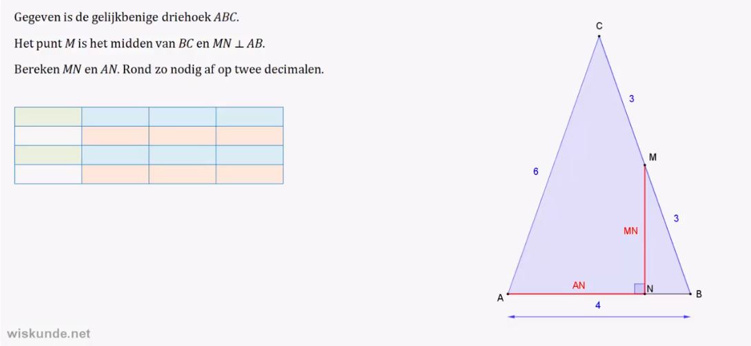 Berekeningen in driehoeken opgave 15