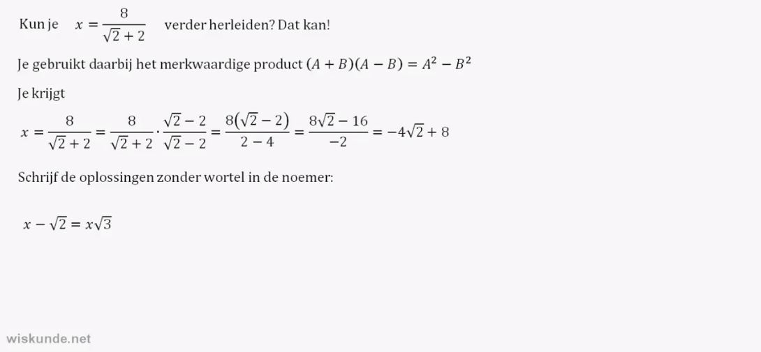 Vergelijkingen in de meetkunde  Opgave 53
