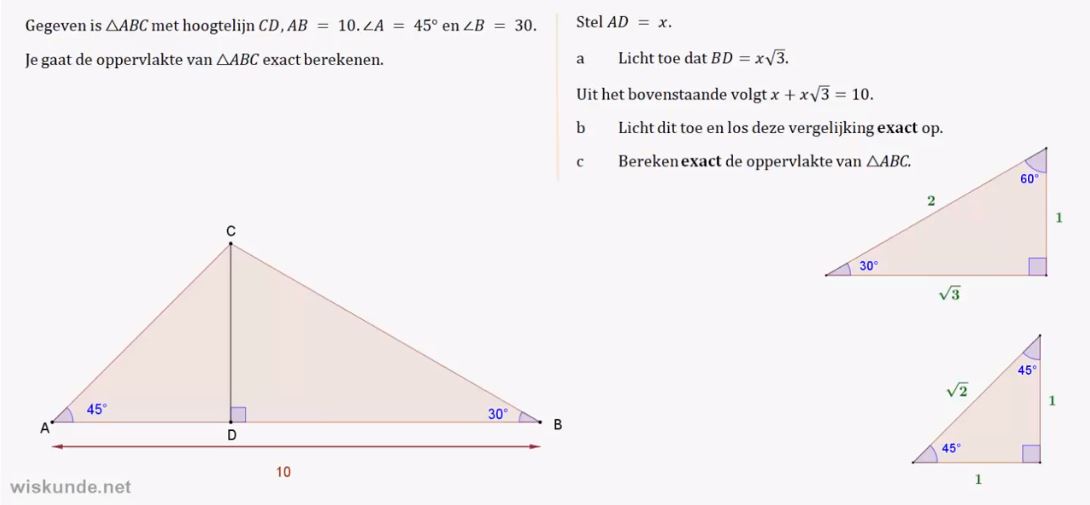 Vergelijkingen in de meetkunde  Opgave 58