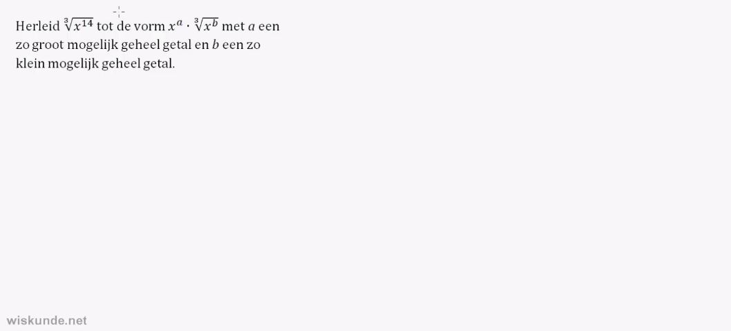 Machten met negatieve en gebroken exponenten Opgave 10