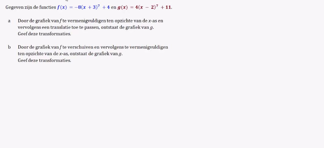 Grafieken van machtsfuncties veranderen opgave 25