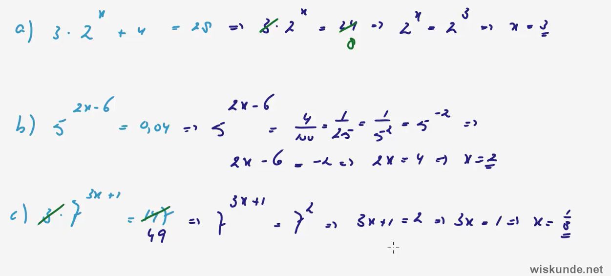 Exponentiële functies opgave 64