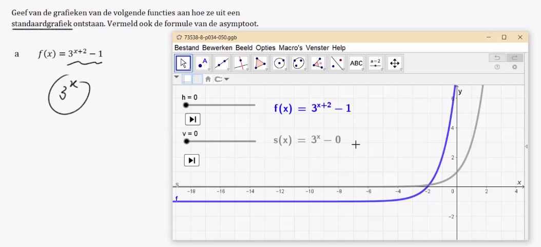Exponentiële functies opgave 50