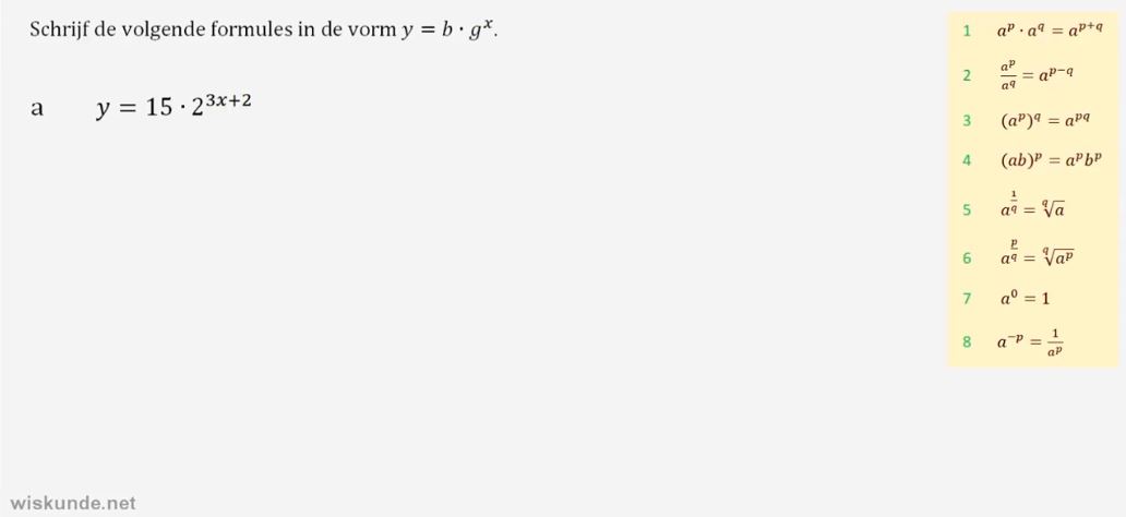 Exponentiële functies opgave 57