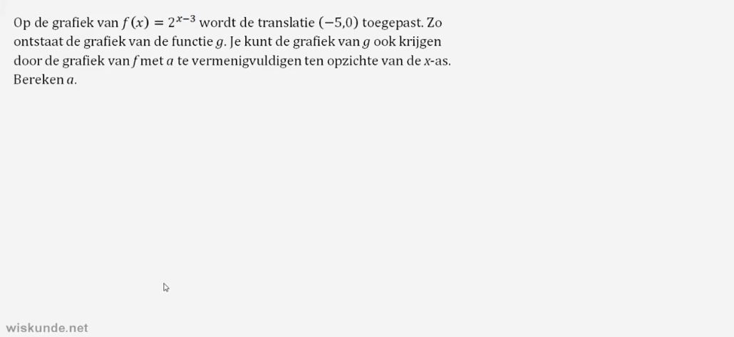 Exponentiële functies opgave 60