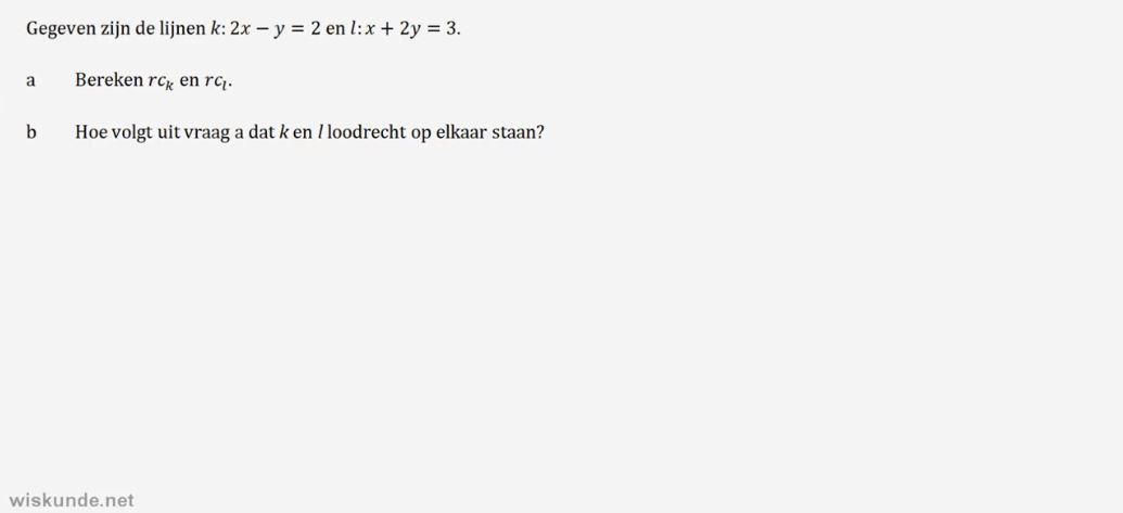 Afstanden bij punten en lijnen Opgave 19