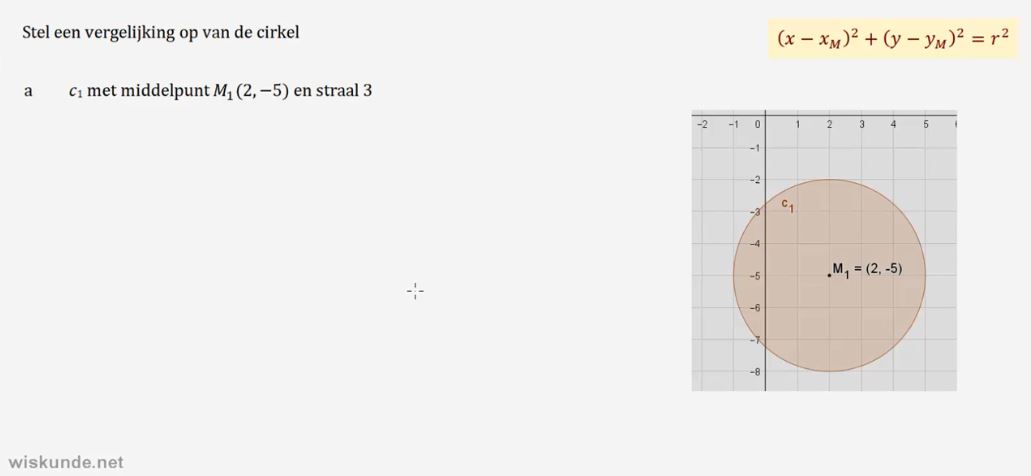 Cirkelvergelijkingen opgave 35