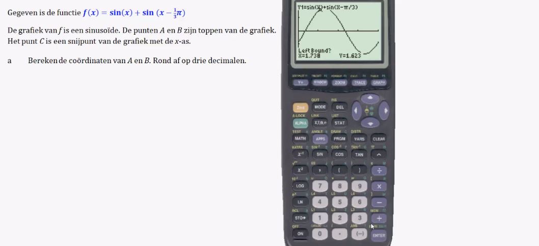 Formules van sinusoïden opstellen Opgave 45