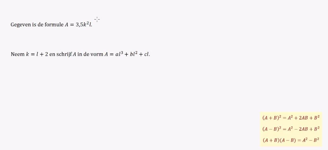Formules combineren en herleiden Opgave 10