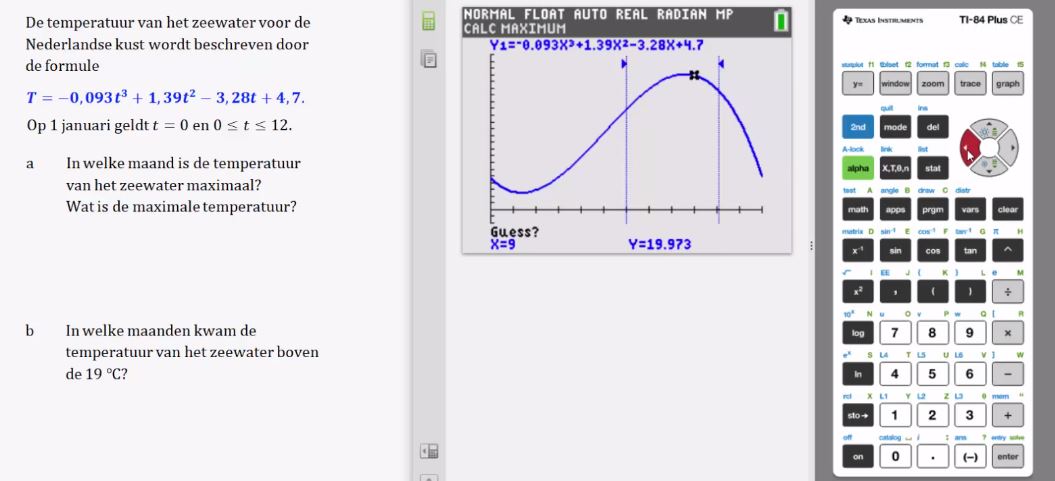 Formules en de grafische rekenmachine opgave 21