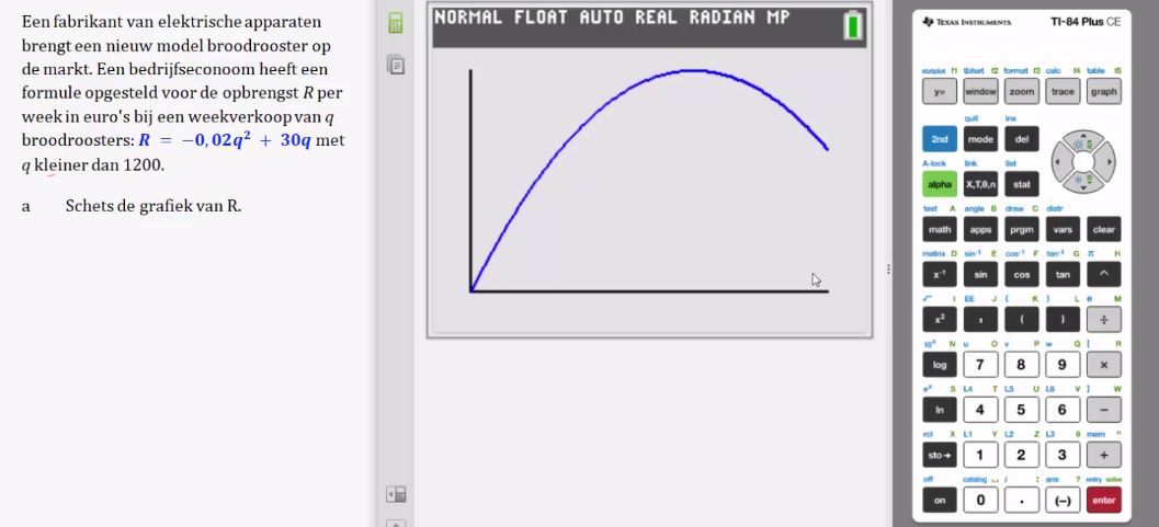 Formules en de grafische rekenmachine opgave 23