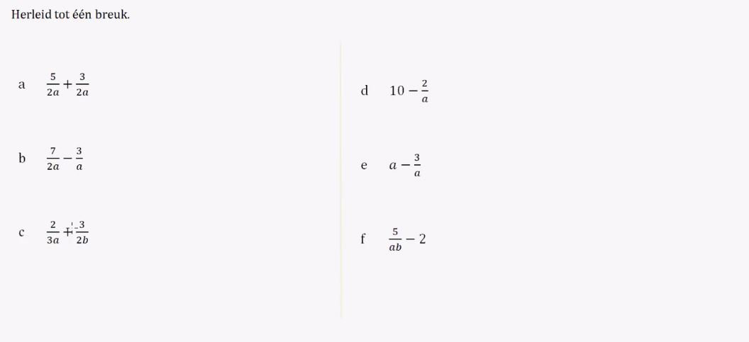 Formules met breuken opgave 39