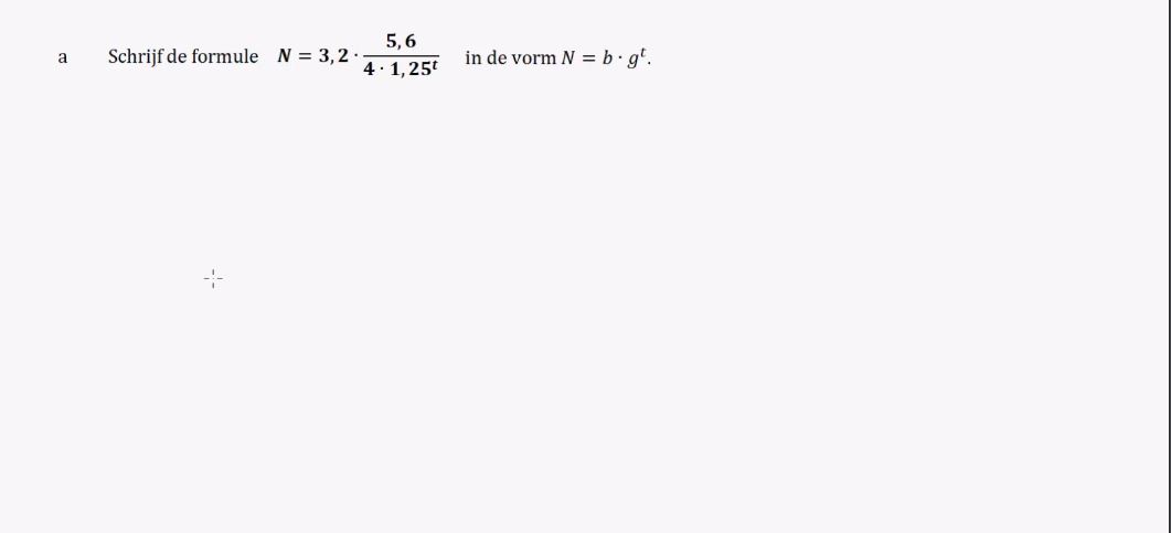 Formules met exponenten Opgave 74