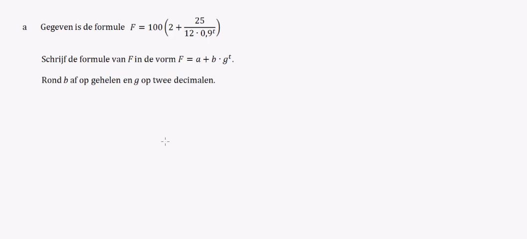 Formules met exponenten Opgave 75