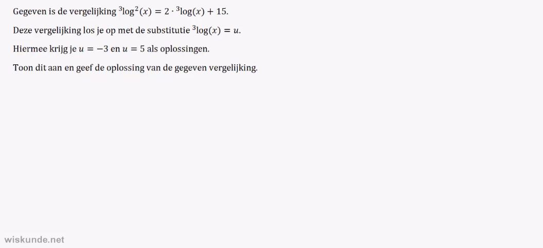 Rekenregels voor logaritmen Opgave 22