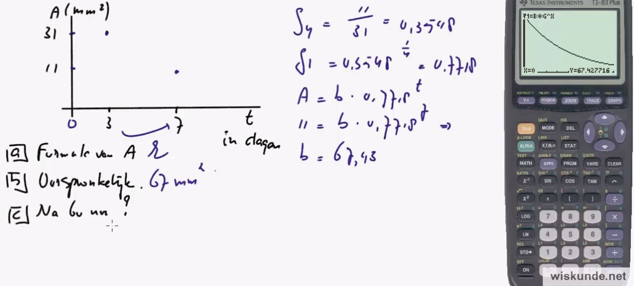 Exponentiële en logaritmische formules opgave 32