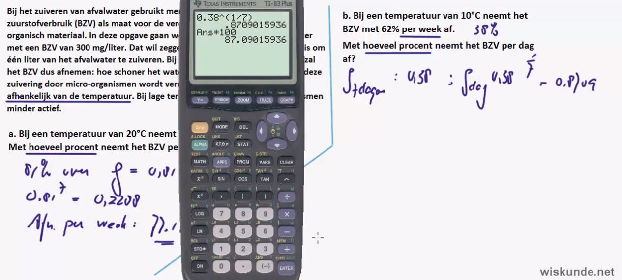 Exponentiële en logaritmische formules opgave 38