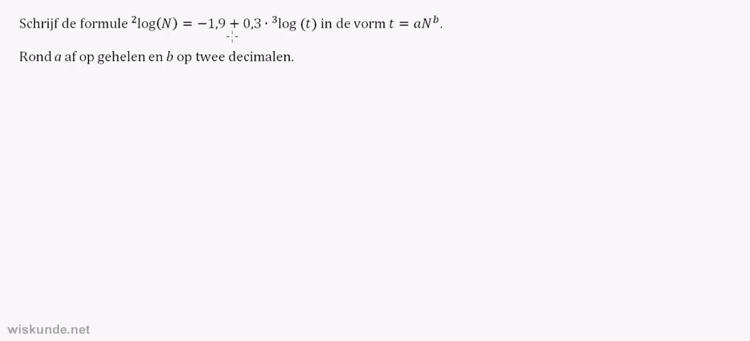Exponentiële en logaritmische formules opgave 44