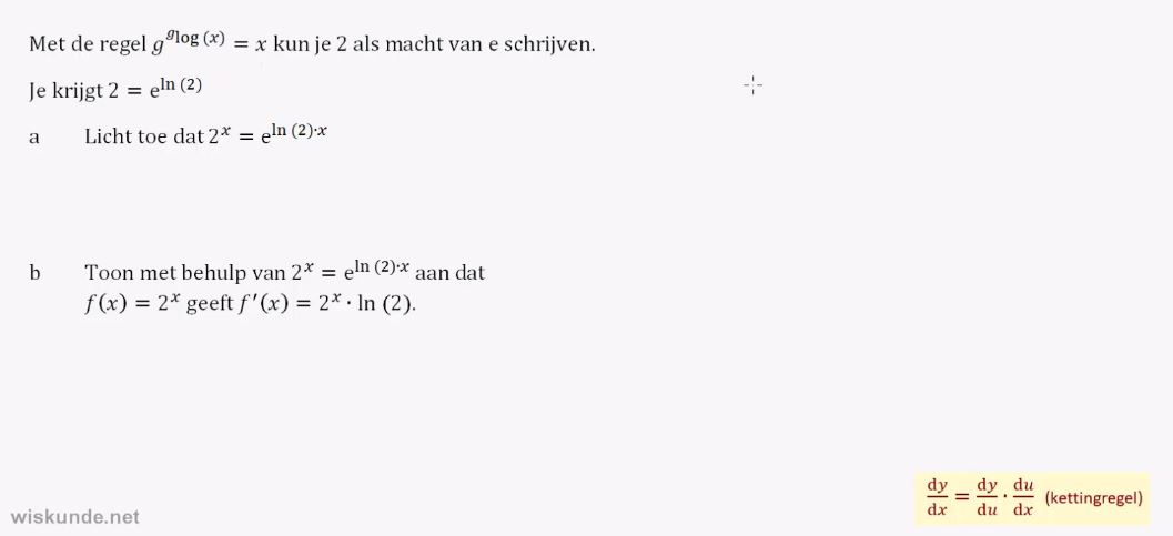 De natuurlijke logaritme Opgave 73
