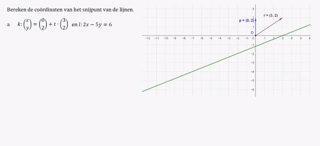 Vectoren en lijnen opgave 36
