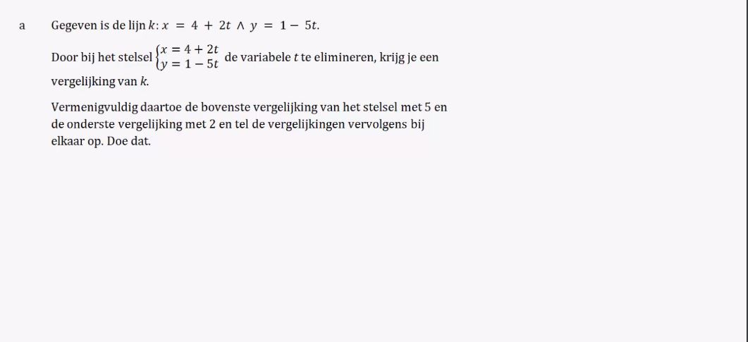 Vectoren en lijnen opgave 37