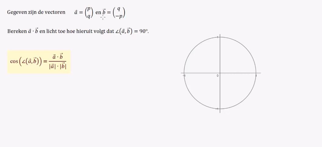 Vectoren en hoeken opgave 53