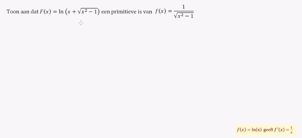 Primitieven en integralen opgave 4