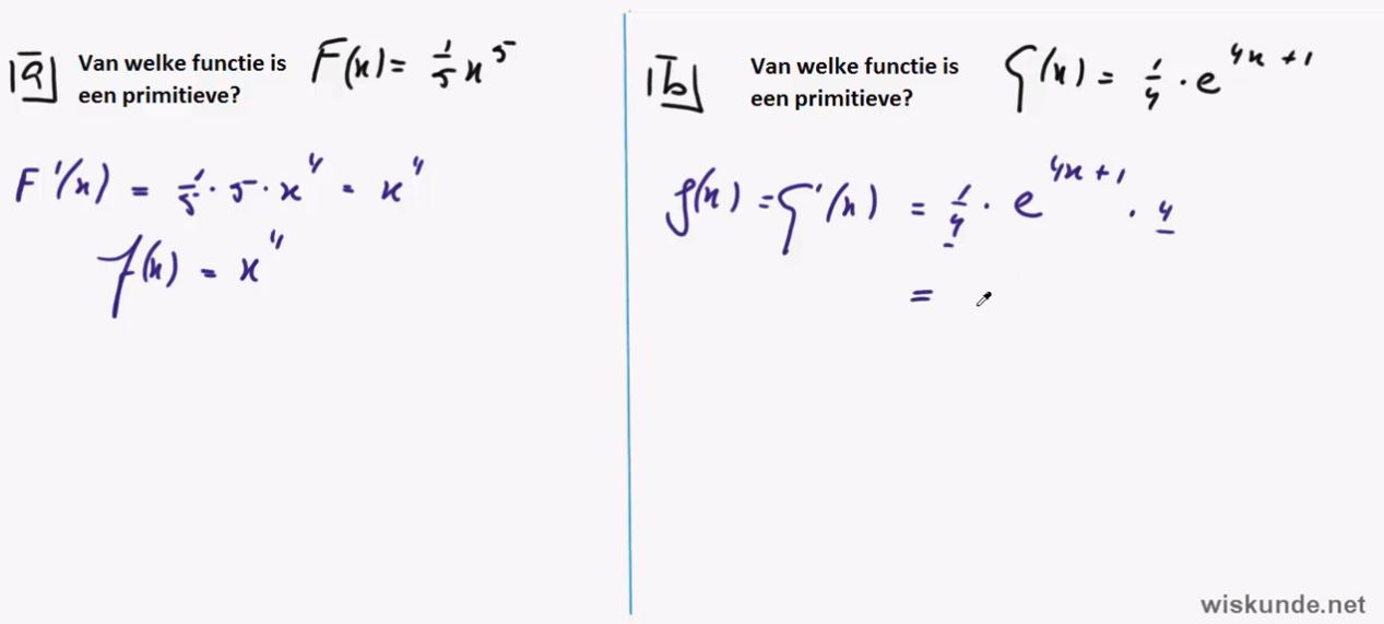 Primitieven en integralen opgave 5