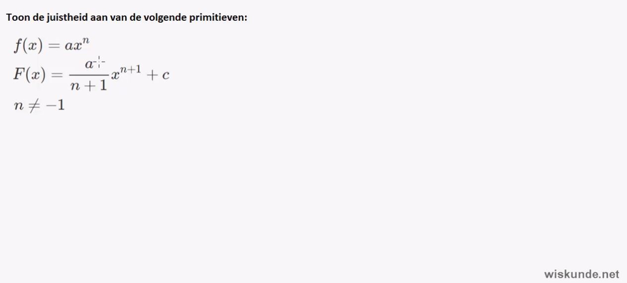 Primitieven en integralen opgave 6