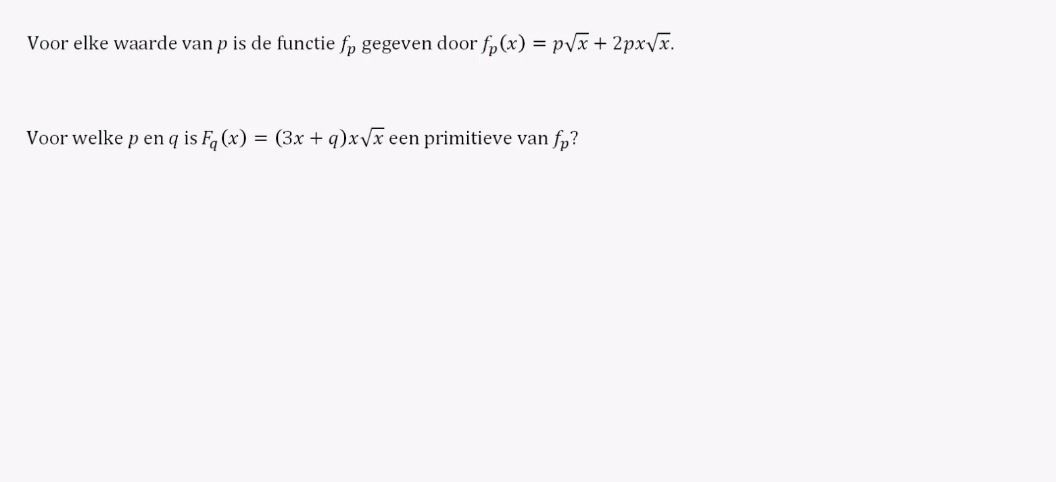 Primitieven en integralen opgave 11
