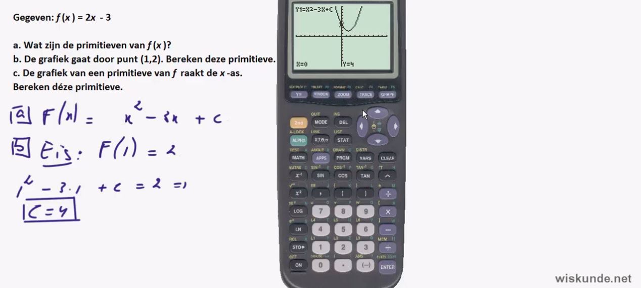 Primitieven en integralen opgave 12