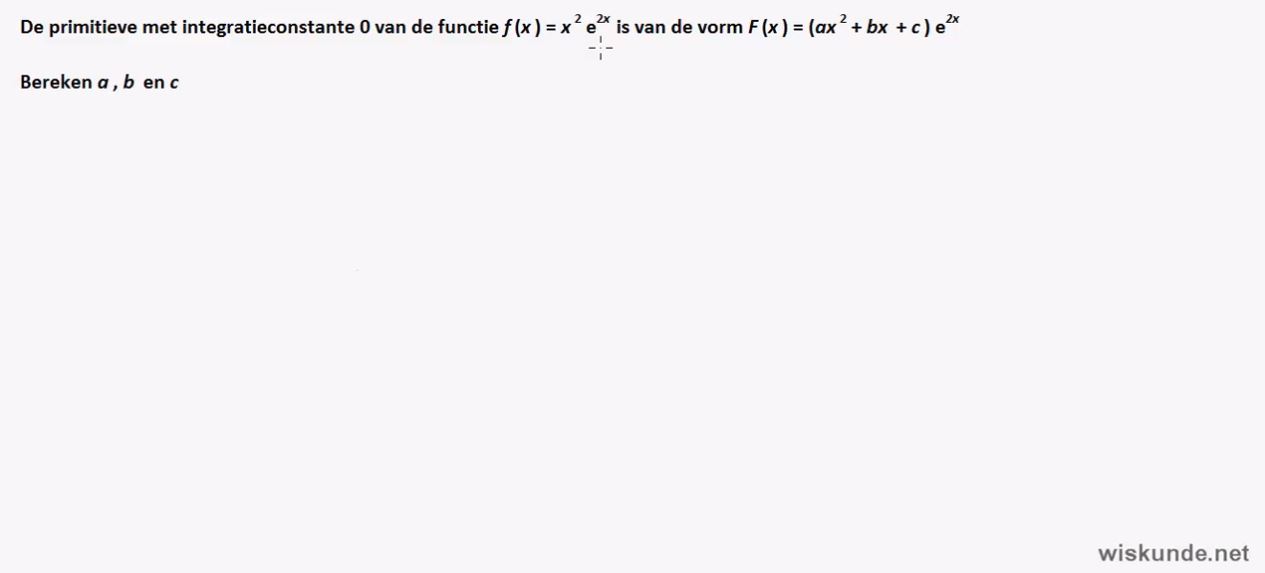 Primitieven en integralen opgave 14