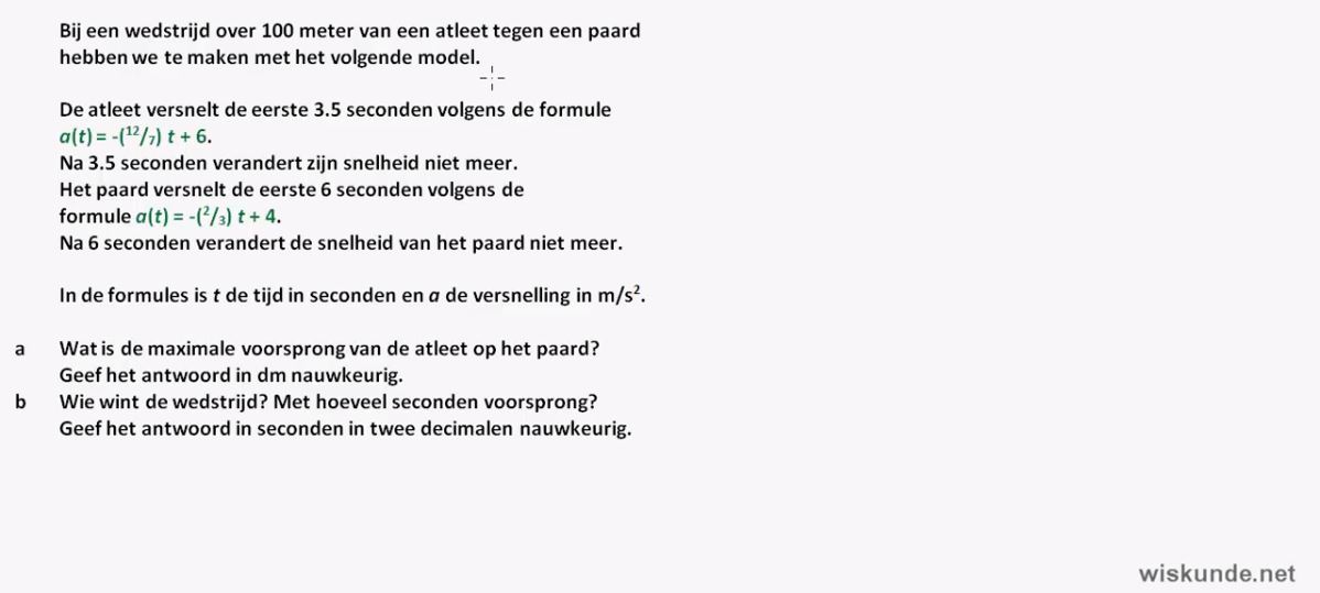 Toepassingen van integralen opgave 80