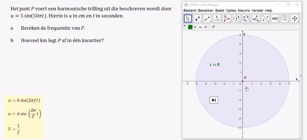 Eenparige cirkelbewegingen en harmonische trillingen opgave 42