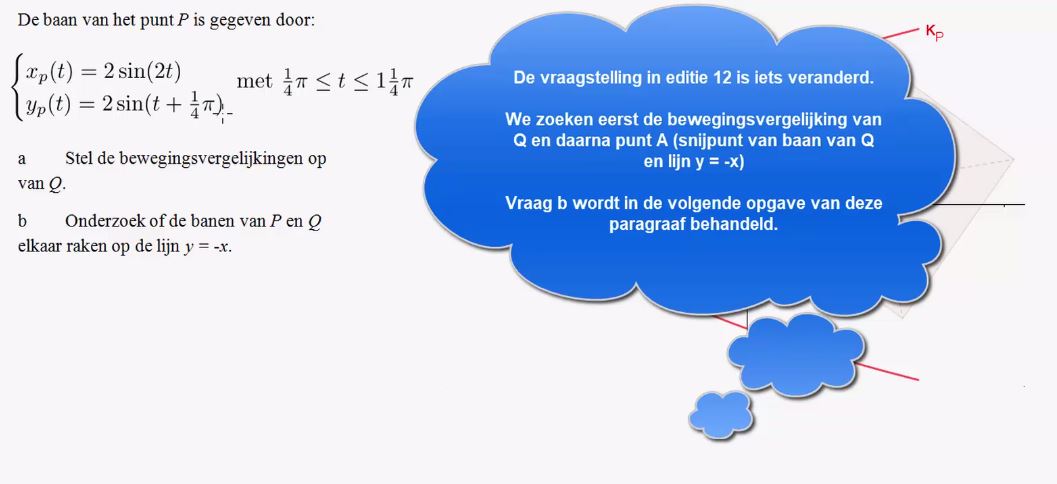 Bewegingsvergelijkingen met goniometrische formules opgave 64