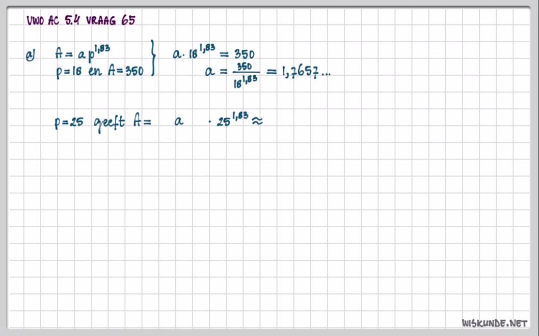 Formules met machten en wortels opgave 65