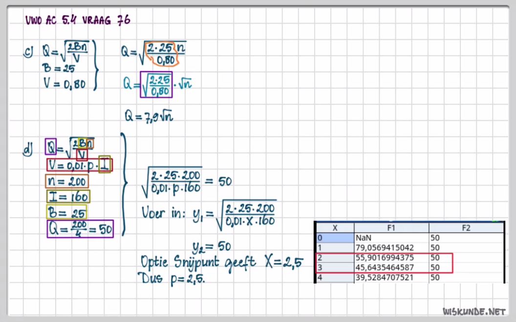 Formules met machten en wortels opgave 76