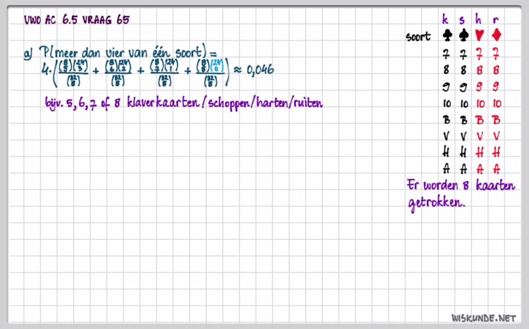De complementregel opgave 65