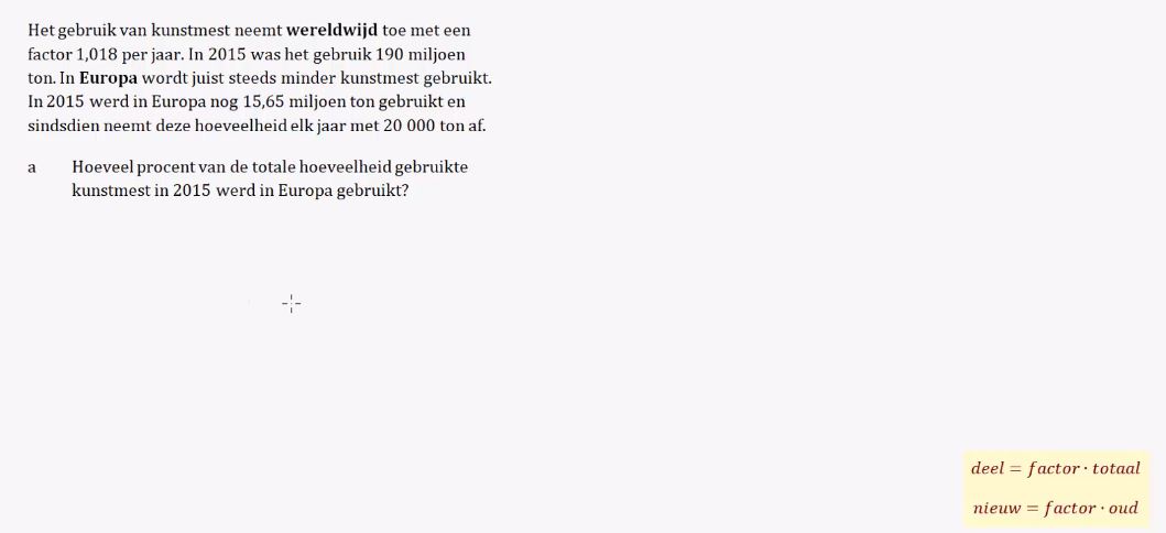 Lineaire en exponentiële groei opgave 8