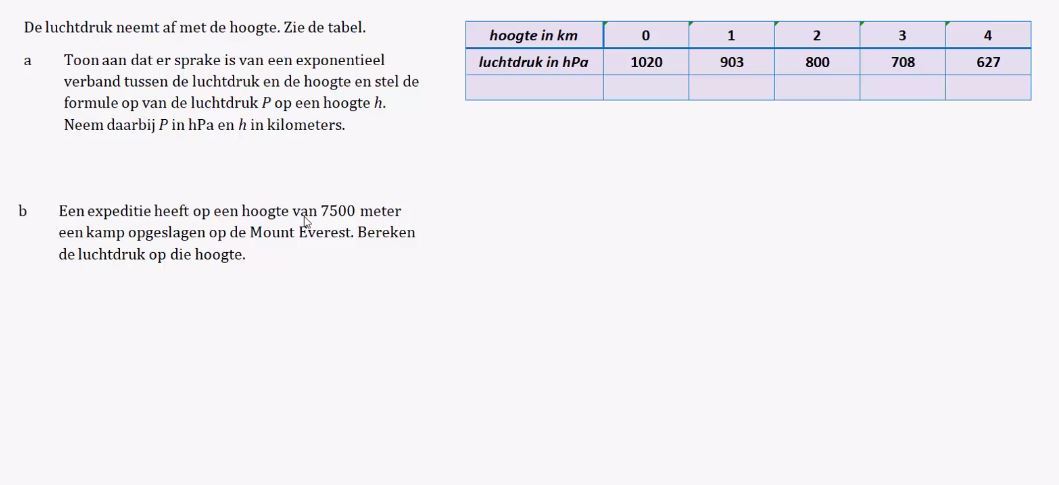 Lineaire en exponentiële groei opgave 14