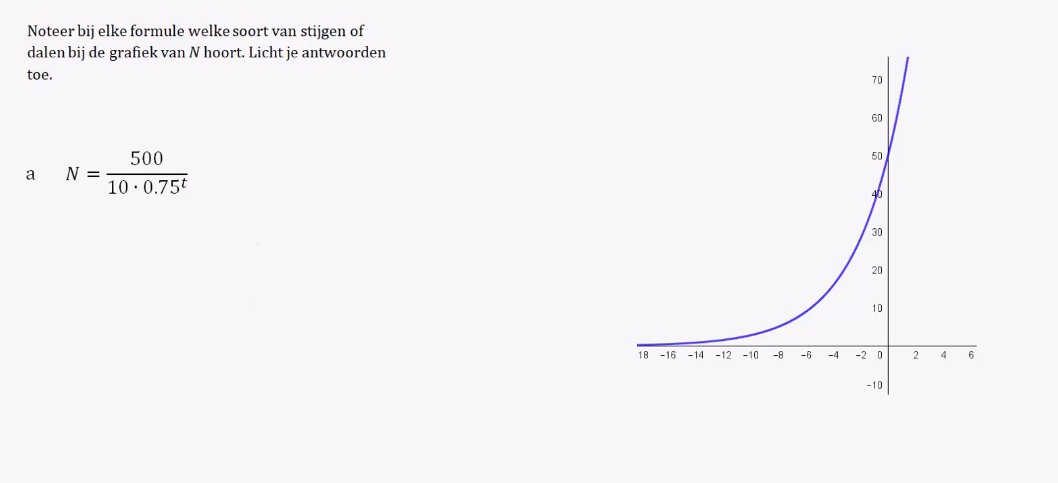 Lineaire en exponentiële groei opgave 17