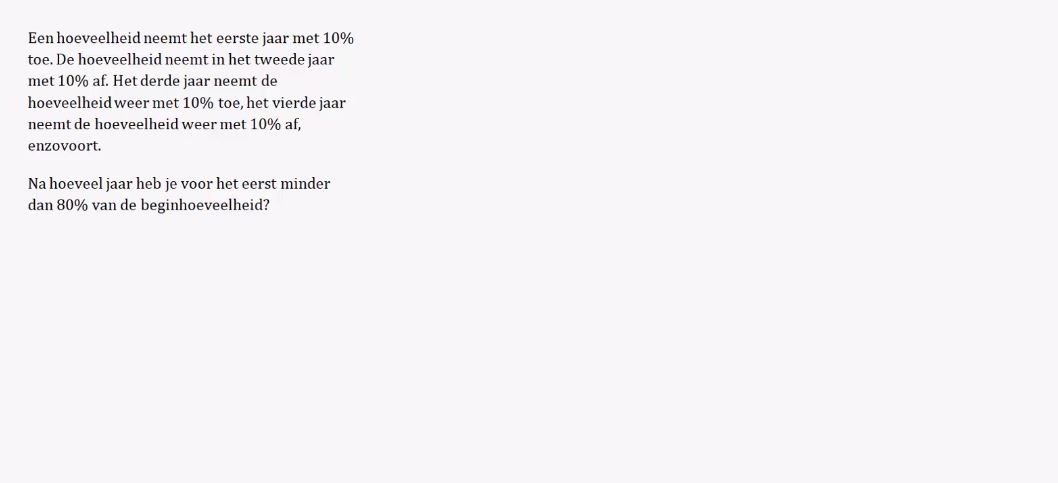Groeipercentages opgave 31