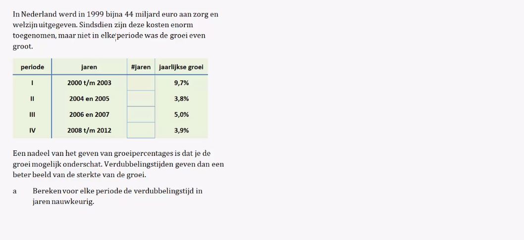 Groeipercentages opgave 36