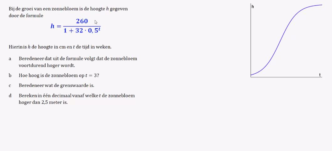 Logaritmisch papier en redeneren met groeiformules opgave 72