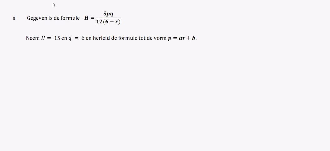 Herleiden en combineren van formules opgave 27