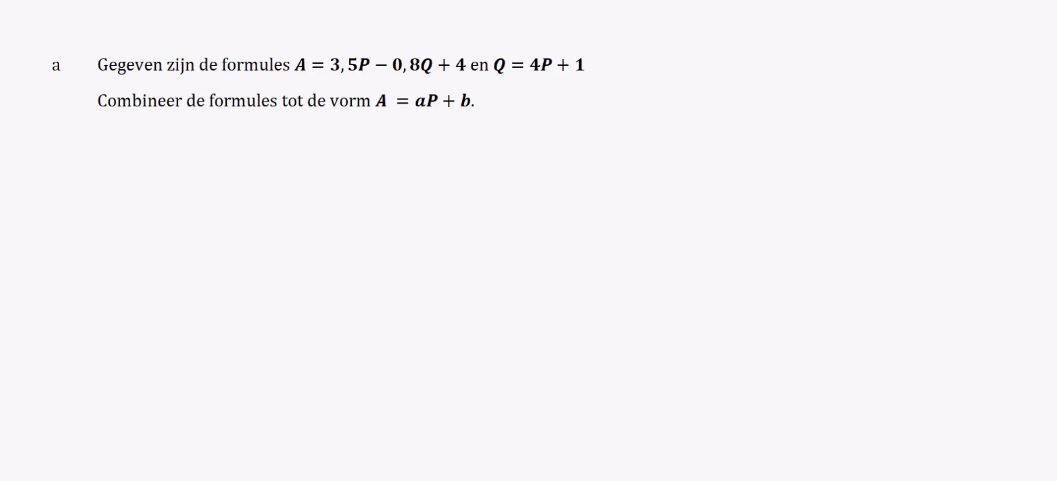 Herleiden en combineren van formules opgave 29