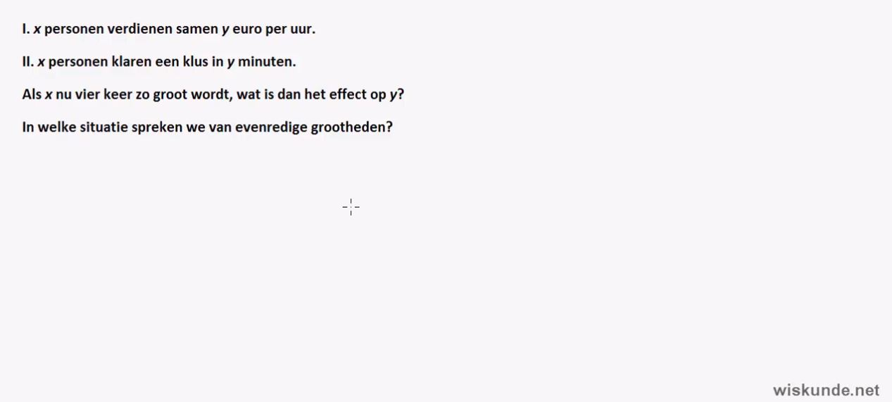 Evenredigheden opgave 35