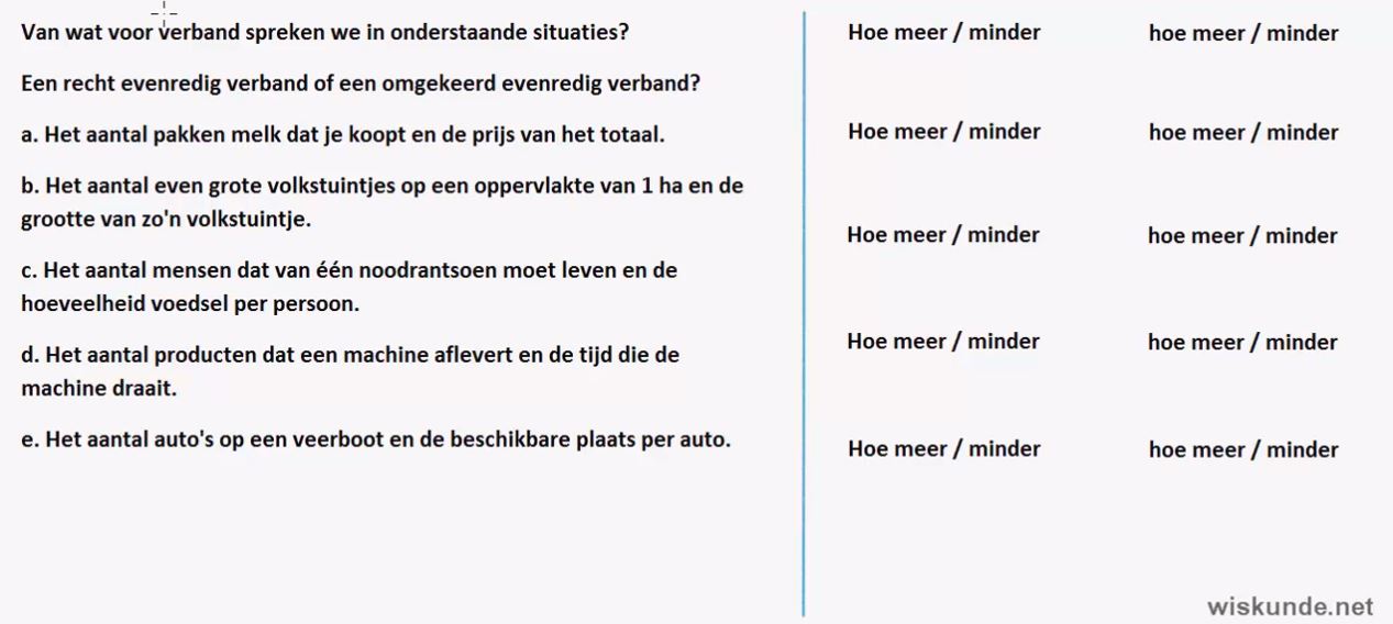 Evenredigheden opgave 37