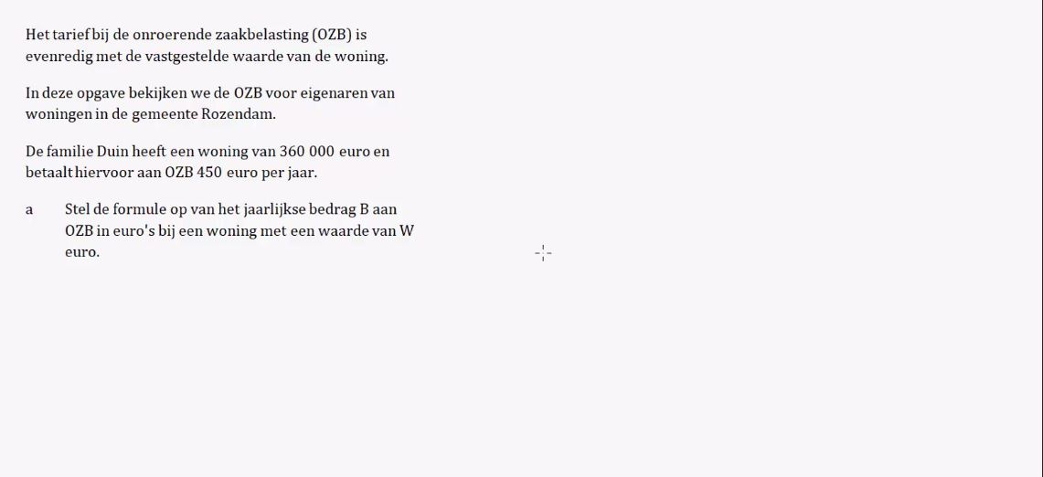 Evenredigheden opgave 40